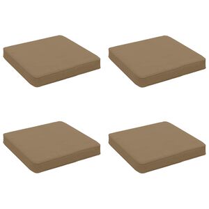 vidaXL 4-delne sedežne blazine VUGHT 4 pcs 100% poliester Taupe