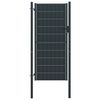vidaXL Ograjna vrata PVC in jeklo 100x124 cm antracitna