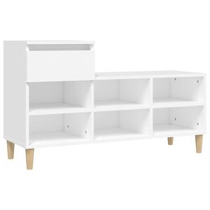 vidaXL Omarica za čevlje bela 102x36x60 cm inženirski les