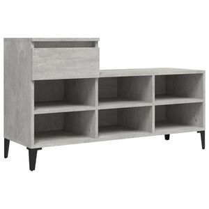 vidaXL Omarica za čevlje betonsko siva 102x36x60 cm inženirski les