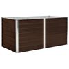 vidaXL Dvignjeno cvetlično korito pocinkano jeklo 160x80x77 cm rjavo