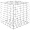 vidaXL Kockasta visoka greda gabion iz jeklene žice 50x50x50 cm