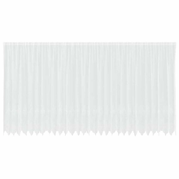 vidaXL Čipkasta Zavesa z zavesami Bela 245 x 750 cm Poliester