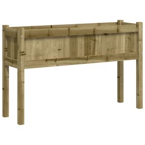 vidaXL Vrtno cvetlično korito z nogami 110x31x70 cm impreg. borovina