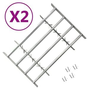 vidaXL Nastavljive okenske re&scaron;etke z 2 prečkama 1000-1500 mm