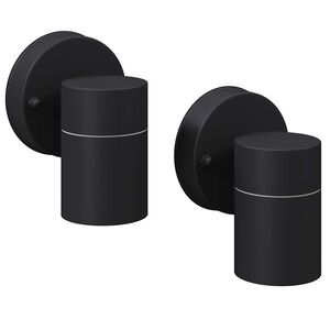 vidaXL Zunanja LED stenska svetilka 2 kosa nerjaveče jeklo sveti dol