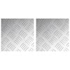 vidaXL Stopnice 2 kos 20 x 20 cm srebrna Aluminij Kvadrat