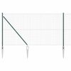 vidaXL Evropska ograja s bodicami 10 x 1,4 m Jeklo s PVC premazom