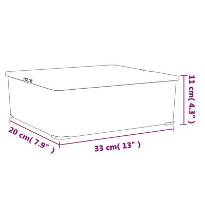 vidaXL Plastične škatle za shranjevanje 6 kosov 5 L zložljive
