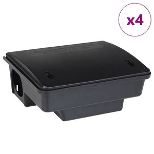 vidaXL Mi&scaron;olovke 4 kosi črne 23x19x9,5 cm