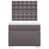 vidaXL Box spring postelja z vzmetnico siva 90x200 cm umetno usnje