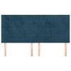 vidaXL Vzglavje postelje temno modro 200x5x118/128 cm žametno
