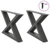 vidaXL Noge za klubsko mizico 2 kosa antracitne 60 x (30-31,3) cm jeklo