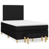 vidaXL Box spring postelja z vzmetnico črn 120x200 cm blago