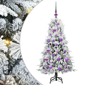 vidaXL Umetno Zložljivo Božično Drevo z stojalom Bela 120 cm PE in PVC