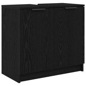 vidaXL Kopalni&scaron;ka omarica z vrati Črna Orehovina 64,5 x 33,5 x 59 cm