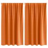 vidaXL Zavese za zatemnitev z obroči 2 pcs Svetlo oranžna 140 x 140 cm