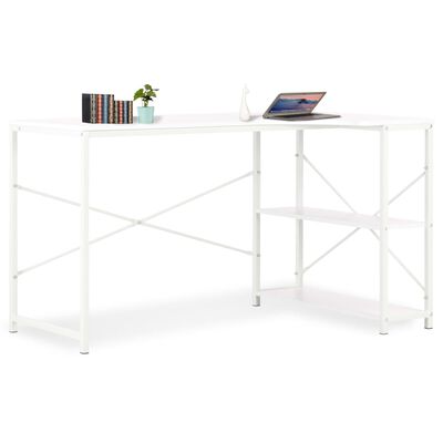 vidaXL Računalniška miza bela 120x72x70 cm