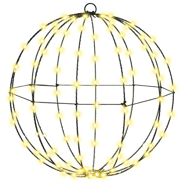 vidaXL Žogica med 192 LED 2 pcs Toplo bela 40 x 40 x 43,5 cm Kovina