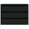 vidaXL Kotni predalnik črn 80x41x58 cm inženirski les