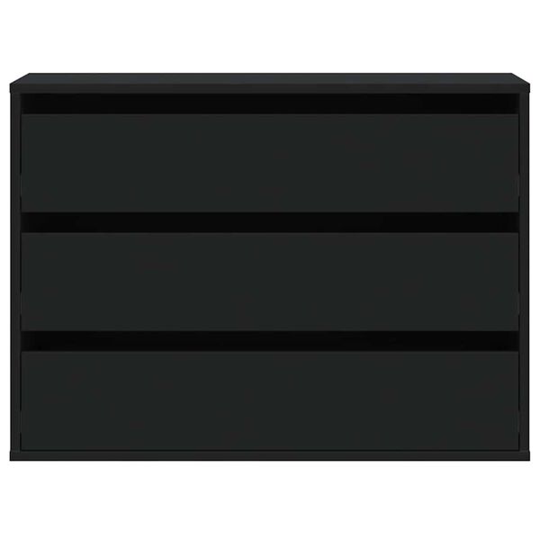 vidaXL Kotni predalnik črn 80x41x58 cm inženirski les