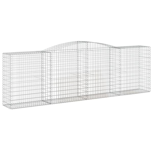 vidaXL Obokane gabion košare 10 kosov 400x50x120/140cm cinkano železo