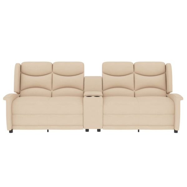 vidaXL Masažni štirised z držali za skodelico krem