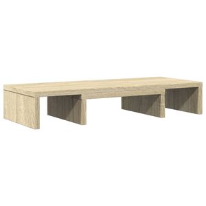 vidaXL Stojalo za monitor nastavljivo sonoma hrast 60x24x10,5 cm les