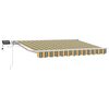 vidaXL Ročno senčilo s LED-ji Zelena, Rumena, Bela 3,5 x 2,5 m