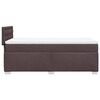vidaXL Box spring postelja z vzmetnico temno rjava 100x200 cm blago