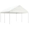 vidaXL Paviljon s streho bel 4,46x4,08x3,22 m polietilen