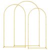 vidaXL Poroka Arch 3 kos Zlata 120 x 40 x 217 cm Jeklo