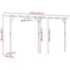 vidaXL Vrtna pergola 410x40x203 cm lesena