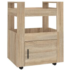 vidaXL Kuhinjski voziček sonoma hrast 60x45x80 cm inženirski les