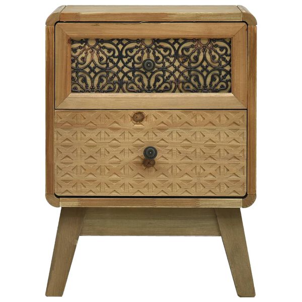 vidaXL Nočna omarica rjava 37x30x51 cm les