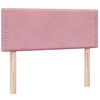 vidaXL Box spring postelja z vzmetnico LED Pink 120x220 cm Velvet
