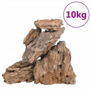 vidaXL Zmajev kamen 10 kg me&scaron;ane barve 10-30 cm