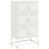 vidaXL Komoda bela 68,5x38,5x123,5 cm jeklo