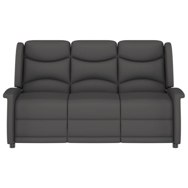 vidaXL Masažni trosed temno sivo blago iz mikrovlaken