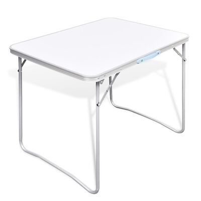 Zložljiva miza za kampiranje s kovinskim okvirjem 80 x 60 cm