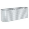 vidaXL Visoka greda 240x80x81 cm pocinkano jeklo srebrna