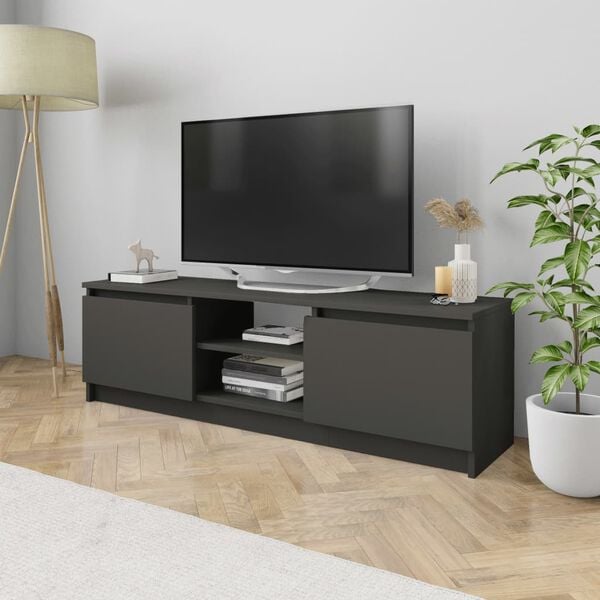 vidaXL TV omarica siva 120x30x35,5 cm iverna plo&scaron;ča