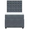vidaXL Box spring postelja z vzmetnico temno siva 80x200 cm žamet