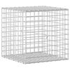 vidaXL Gabion z 5 mm žico in mrežo 5x5 cm 50x50x50 cm Pocinkano jeklo