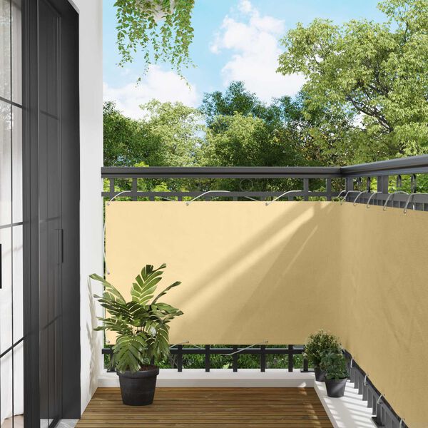 vidaXL Balconska mreža Pe&scaron;čena 100 x 400 cm Oxford tkanina