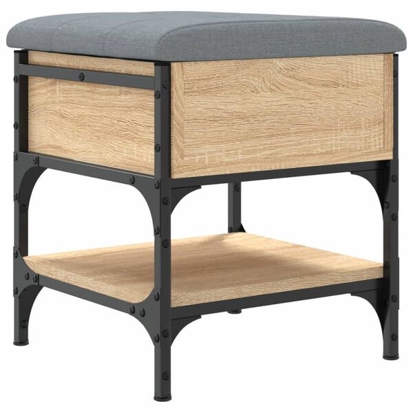 vidaXL Klop za čevlje sonoma hrast 42x42x45 cm inženirski les