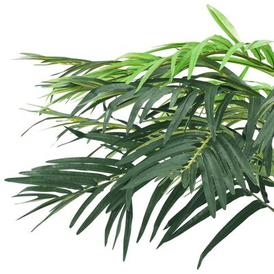 vidaXL Umetna palma datljevec z loncem 215 cm zelena