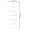 vidaXL Drsna vrata z opremo ESG steklo in aluminij 76x205 cm