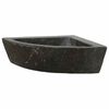 vidaXL Bazen Siva (38-45) x (38-45) x 12 cm Rečni kamen