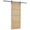 vidaXL Drsna vrata Naravna 86 x 211 cm Trdna borovina